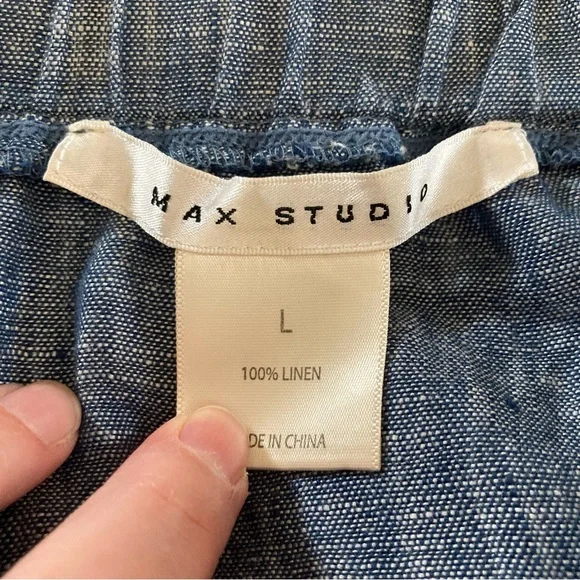 Max Studio Denim Blue Midi Skirt - Picture 3 of 7